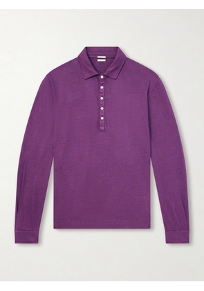 Massimo Alba - Raya Linen and Cotton-Blend Polo Shirt - Men - Purple - S