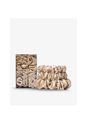 Womens Slip Silk Scrunchies Pack Of Three