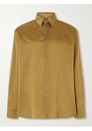 SAINT LAURENT - Taffeta Shirt - Men - Green - EU 38