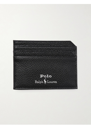 Polo Ralph Lauren - Small Logo-Print Full-Grain Leather Cardholder - Men - Black