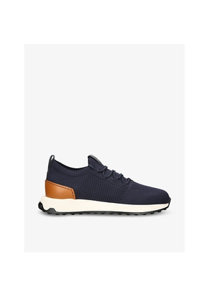 Mens TODS Run 63K Calzino Panelled Knitted and Leather Mid-Top Trainers