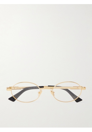 Bottega Veneta - Stretch Panthos Oval-Frame Gold-Tone Optical Glasses - Men - Gold