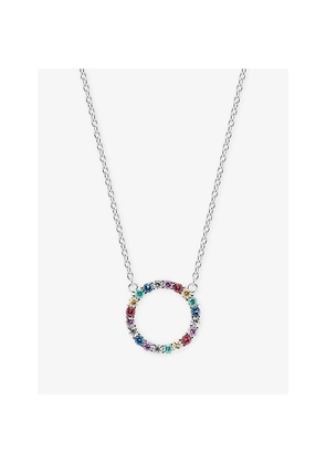 Womens Sif Jakobs Biella Grande Sterling-Silver and Zirconia Pendant Necklace