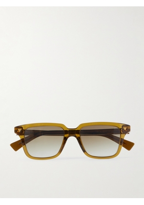 Bottega Veneta - Triangle Stud Square-Frame Recycled-Acetate Sunglasses - Men - Brown