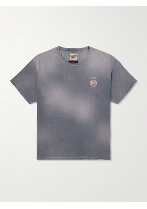 Gallery Dept. - 40-Year Printed Distressed Cotton-Jersey T-Shirt - Men - Gray - S