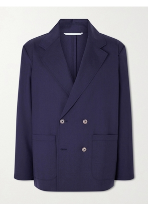 De Bonne Facture - Double-Breasted Wool Suit Jacket - Men - Blue - IT 46