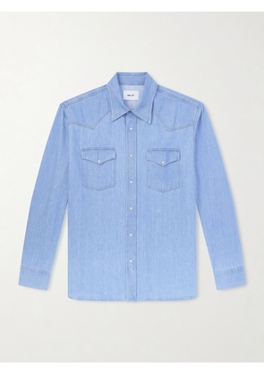 NN07 - Ricky 50015 Denim Western Shirt - Men - Blue - S