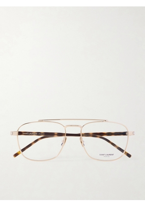 SAINT LAURENT - Pilot viator-Style Gold-Tone Optical Glasses - Men - Gold