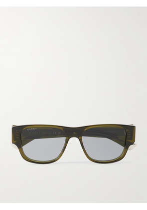 Gucci - Square-Frame Acetate Sunglasses - Men - Green