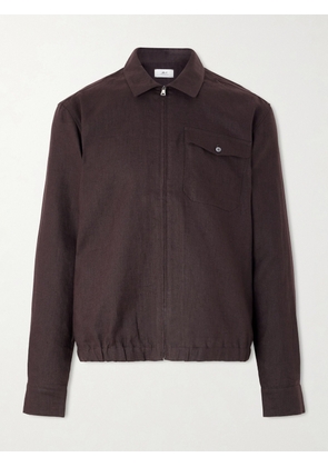 Mr P. - Linen Shirt Jacket - Men - Brown - XS