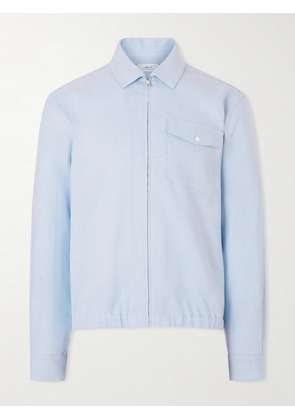 Mr P. - Linen Shirt Jacket - Men - Blue - XS