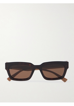 Gucci - Square-Frame Tortoiseshell Acetate and Gold-Tone Sunglasses - Men - Tortoiseshell