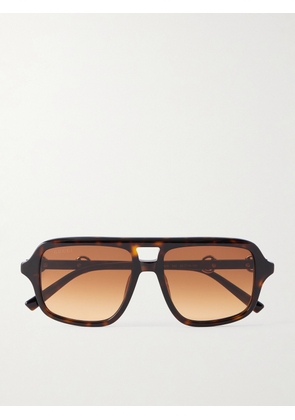 Gucci - Aviator-Style Horsebit-Embellished Tortoiseshell Acetate Glasses - Men - Tortoiseshell