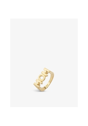 Womens Maria Black Mom 18ct Yellow Gold-Plated Sterling Silver Ring