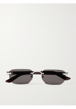 Cartier Eyewear - Signature C Square-Frame Silver-Tone and Acetate Sunglasses - Men - Silver