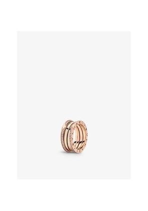 Bvlgari B.Zero1 18ct Rose-Gold and 0.45ct Brilliant-Cut Diamond Ring