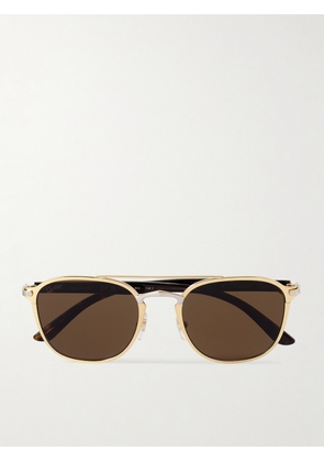 Cartier Eyewear - Aviator-Style Gold- and Palladium-Tone and Tortoiseshell Acetate Sunglasses - Men - Gold