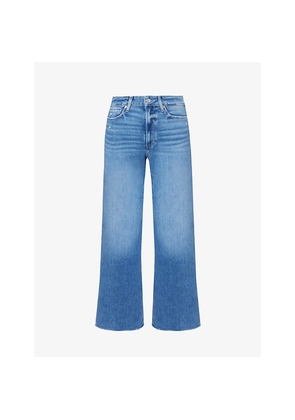 Womens Paige Anessa Raw-Hem Stretch-Denim Jeans