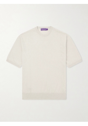 Ralph Lauren Purple Label - Cashmere-blend T-shirt - Men - Neutrals - S
