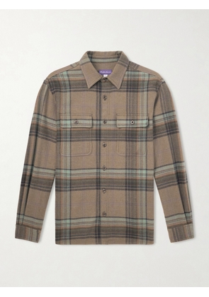 Ralph Lauren Purple Label - Checked Wool and Cashmere-Blend Flannel Overshirt - Men - Multi - XS