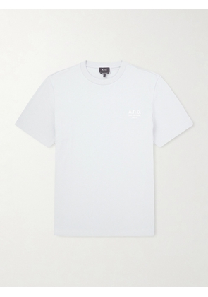 A.P.C. - Logo-Embroidered Cotton-Jersey T-Shirt - Men - Gray - XS