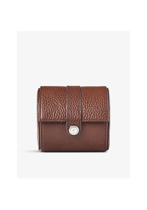 Aspinal Of London Travel Logo-Print Leather Watch Box