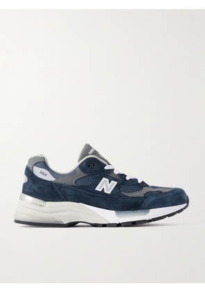 New Balance - M992 Leather-Trimmed Suede, Nubuck and Mesh Sneakers - Men - Blue - UK Men's 7.5