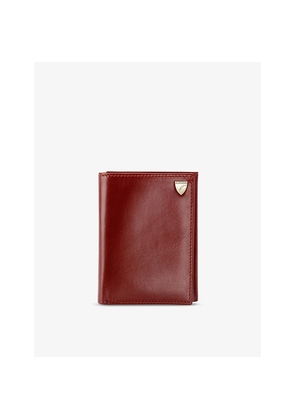 Mens Aspinal Of London Logo-Embellished Leather Trifold Wallet