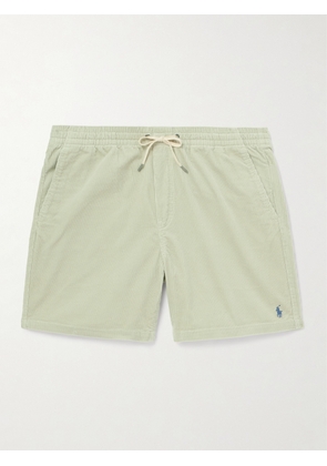Polo Ralph Lauren - Straight-Leg Logo-Embroidered Cotton-Corduroy Drawstring Shorts - Men - Green - XS