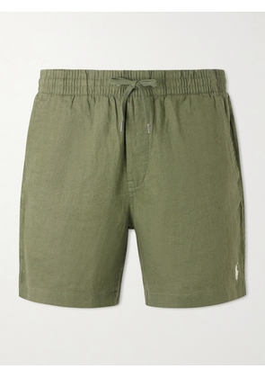 Polo Ralph Lauren - Straight-Leg Linen Drawstring Shorts - Men - Green - XS