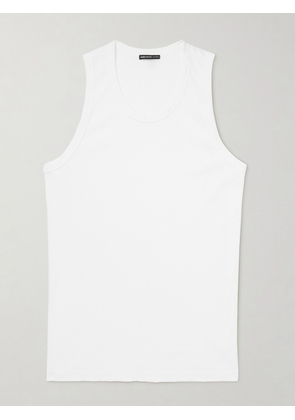 James Perse - LA Skate Ribbed Stretch-Cotton Jersey Tank Top - Men - White - 1