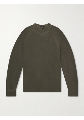 James Perse - Garment-Dyed Cotton-Jersey T-Shirt - Men - Green - 1