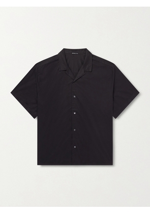 James Perse - Convertible-Collar Cotton-Blend Poplin Shirt - Men - Black - 1