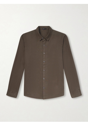 James Perse - Garment-Dyed Linen Shirt - Men - Green - 1