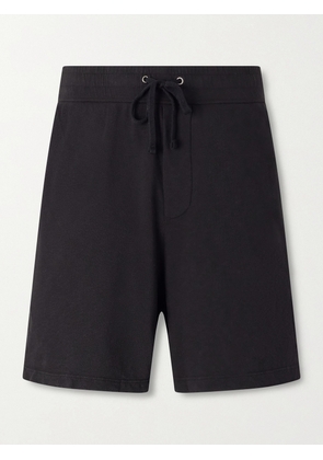 James Perse - Straight-Leg Cotton-Jersey Drawstring Shorts - Men - Black - 1