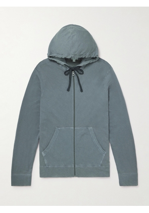 James Perse - Loopback Supima Cotton-Jersey Zip-Up Hoodie - Men - Blue - 1