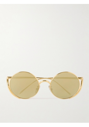 LOEWE - Round-Frame Gold-Tone Sunglasses - Men - Gold