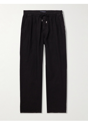 Vilebrequin - Pacha Straight-Leg Linen Drawstring Trousers - Men - Black - S