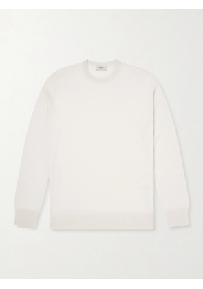 PIACENZA 1733 - Mulberry Silk and Cashmere-Blend Sweater - Men - Neutrals - IT 46