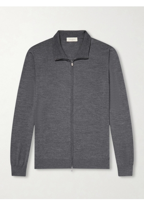 PIACENZA 1733 - Slim-Fit Virgin Wool Zip-Up Cardigan - Men - Gray - IT 46