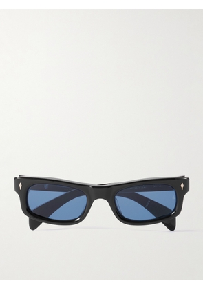 Jacques Marie Mage - Initials Rectangular-Frame Acetate Sunglasses - Men - Black