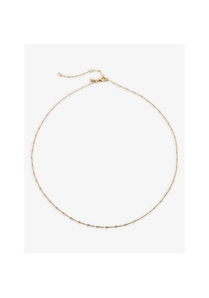 Womens Monica Vinader Fine Twist 18ct Yellow Gold-Plated Sterling Silver Vermeil Choker Necklace