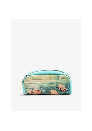 Seletti Wears Toilerpaper Sea Girl Faux-Leather Cosmetics Bag 20.5cm x 7cm