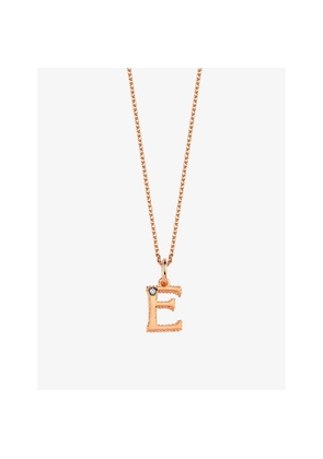 Womens La Maison Couture Selda 'K' Initial 14ct Rose-Gold and 0.01ct Diamond Necklace