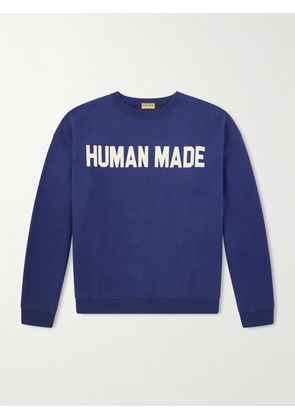 Human Made - Logo-Print Cotton-Jersey Sweatshirt - Men - Blue - S