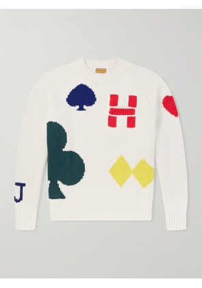 Human Made - Intarsia Wool-Blend Sweater - Men - White - S