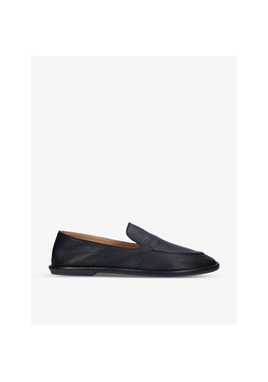 Womens The Row Canal Slip-On Leather Loafers