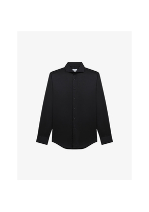 Mens Reiss Storm Slim-Fit Cotton-Twill Shirt