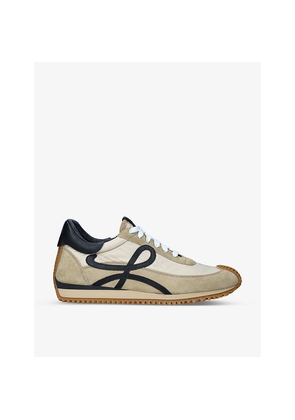 Mens Loewe Flow Runner Monogram Leather and Shell Trainers