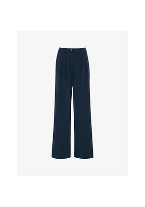 Womens Whistles Joss Regular-Fit High-Rise Tailored Woven Trousers